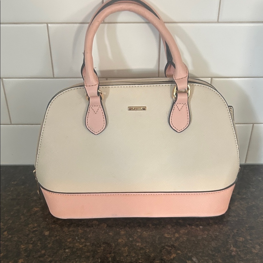 Chic Cream and Pink Satchel